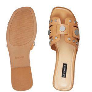 Nine West Gema Leather Slide Sandal